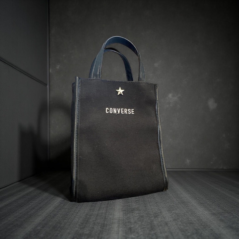 Converse Black Canvas Bag with Star Detail